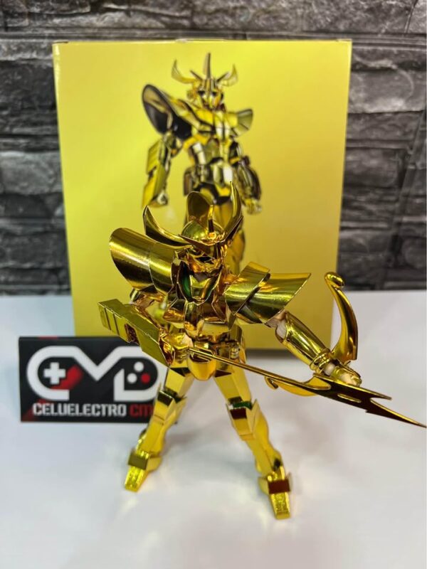 FIGURA COLECCIONABLE ARMADURA DORADA DE SAGITARIO TORNEO GALÁCTICO; CABALLEROS DEL ZODIACO - Imagen 5