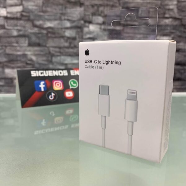 CABLE APPLE  LIGHTNING-TIPO C ORIGINAL - Imagen 3