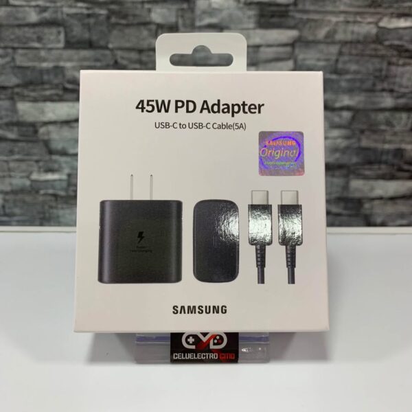 CARGADOR COMPLETO SAMSUNG 45W USB-C A USB-C ORIGINAL - Imagen 3