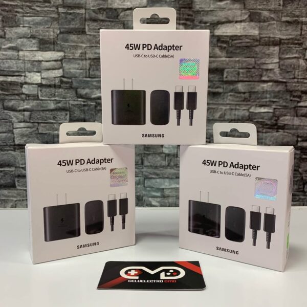 CARGADOR COMPLETO SAMSUNG 45W USB-C A USB-C ORIGINAL